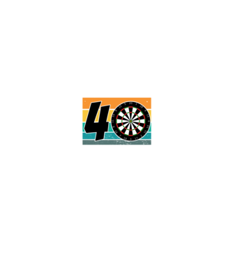 'I''m not 40 I''m double 20 darts birthday' model negru pe tricou