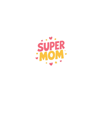 Super Mom Negru model albastru jeanși pe tricou