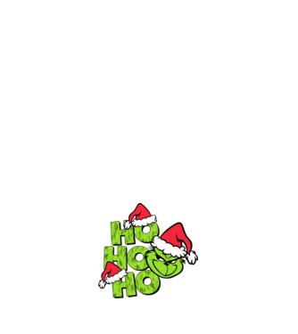 Ho Ho Ho - Grinch model alb pe tricou
