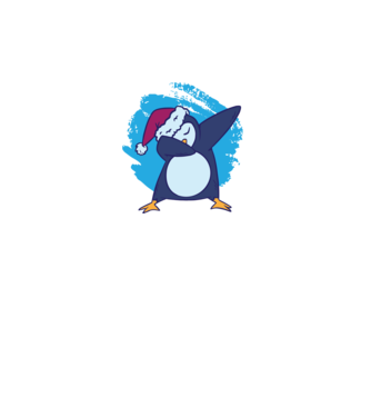 Pinguin DAB model alb pe tricou