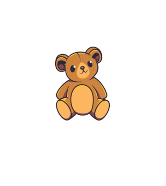 Ursuleț Teddy model nisipiu pe tricou