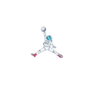 Air Astronaut tricou astronaut model albastru închis pe tricou
