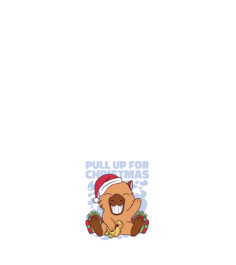 Pull up for christmas Capybara model alb pe tricou