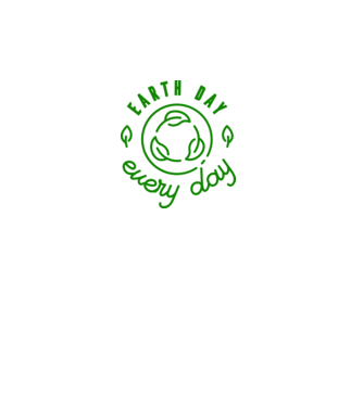 Earth Day Every Day - Ziua Pământului model alb pe tricou