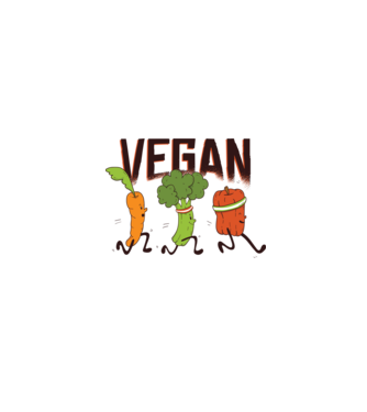 Legume vegan model alb pe tricou