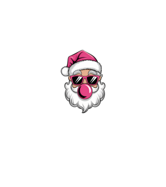 Bubble gum Santa 2 model negru pe tricou