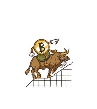 Taur Bitcoin model verde de măr pe tricou