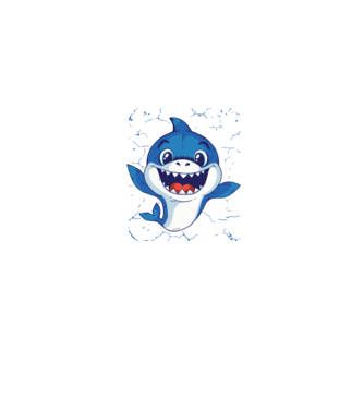 Baby Shark tricou drăguț cu rechin model albastru jeanși pe tricou