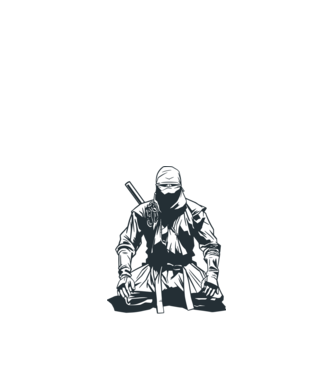 Ninja model nisipiu pe tricou