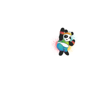 Panda drăguț Zumba model galben neon pe tricou