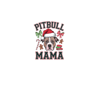 Pitbull Mama model alb pe tricou