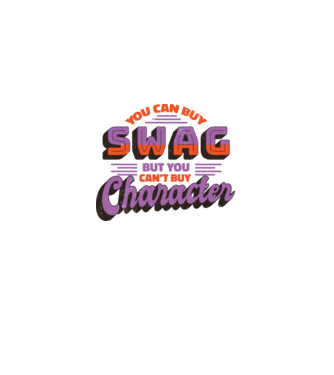 You can buy swag but you cant buy character model alb pe tricou