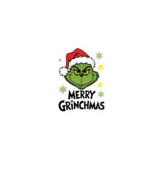 Merry Grinchmas Alb model alb/roșu pe tricou