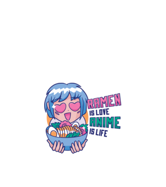 Ramen is Love Anime is Life model alb pe tricou