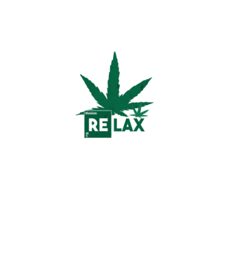 Relax Cannabis model negru pe tricou