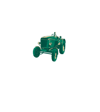 Tractor vechi model gri pe tricou