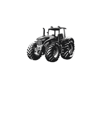 Tractor model alb pe tricou