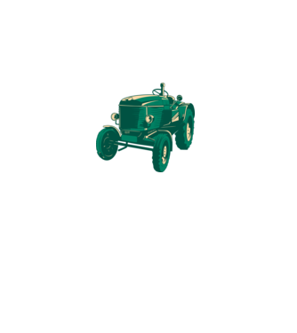 Tractor vechi model gri pe tricou