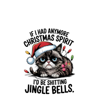 Christmas Spirit Grumpy Cat Alb model alb pe tricou