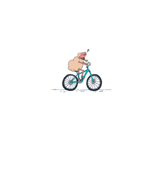 Miel cu bicicletă model alb pe tricou