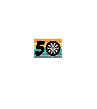 'I''m not 50 I''m bullseye darts birthday' model negru pe tricou