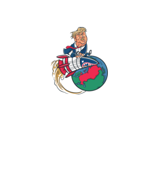 Trump bombă model albastru deschis pe tricou