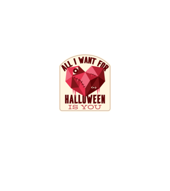 All I want for Halloween is You model alb pe tricou