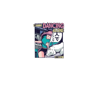 Anime Vaporwave Dancing Alone model roz pe tricou