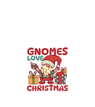 Gnomes LOVE Christmas model alb pe tricou