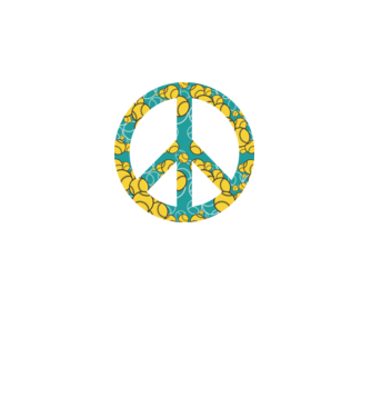 Simbol Baseball Peace model negru pe tricou