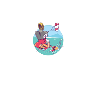 Kite Surf model turcoaz pe tricou