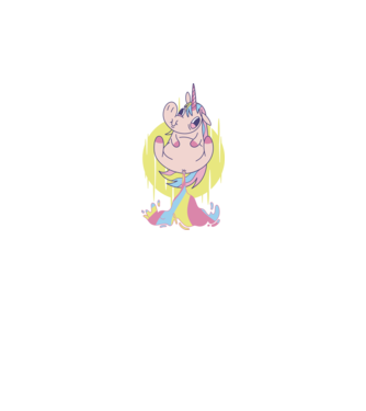 Bășină Unicorn model albastru închis pe tricou