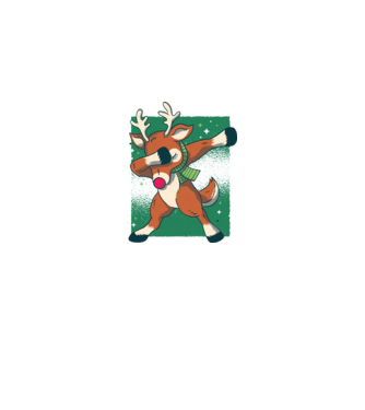 Rudolph DAB model alb pe tricou