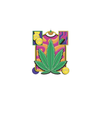 Hippy Cannabis model  pe tricou