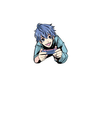 Anime băiat Gamer model alb pe tricou