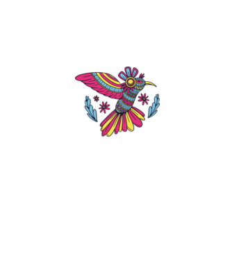 Mandala Colibri model negru pe tricou