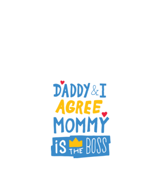 Mama e șefa model alb pe tricou