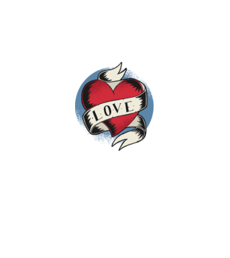 'Love Tatuaj pentru Valentine''s Day' model negru pe tricou