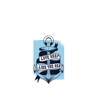 'Love deep like the sea ancoră dragoste Valentine''s Day' model turcoaz pe tricou