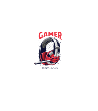 Gamer est. 2010 model alb pe tricou