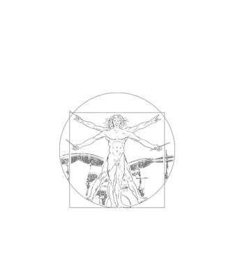 Da Vinci tobe model alb pe tricou