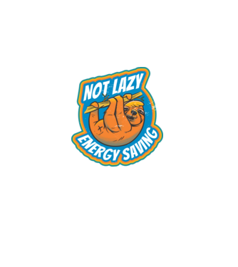 Not Lazy, Energy Saving - Leneș model negru pe tricou