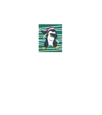 Pinguin DAB Crăciun model alb pe tricou