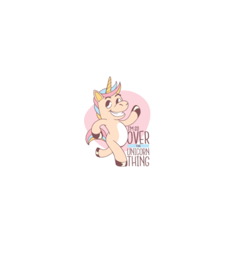 Am trecut de mult peste perioada de Unicorn model alb pe tricou