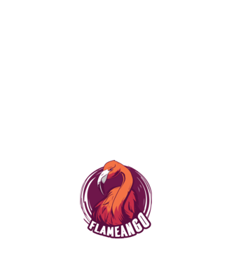 Flamingo model alb pe tricou
