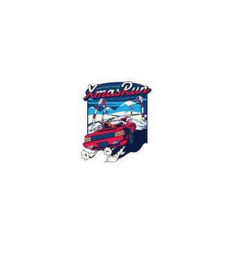 Xmas Outrun Retro Jucărie Crăciun model negru pe tricou