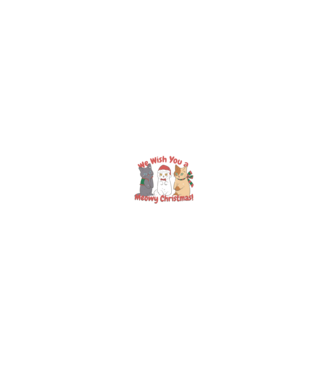 We wish You a Meowy Christmas model negru pe tricou