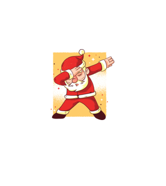 Santa DAB Moș Crăciun model alb pe tricou