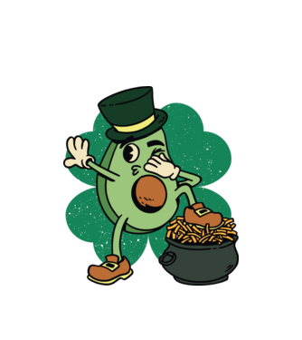 Avocado St. Patrick DAB model alb pe tricou