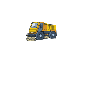 Camion spălare străzi model turcoaz pe tricou